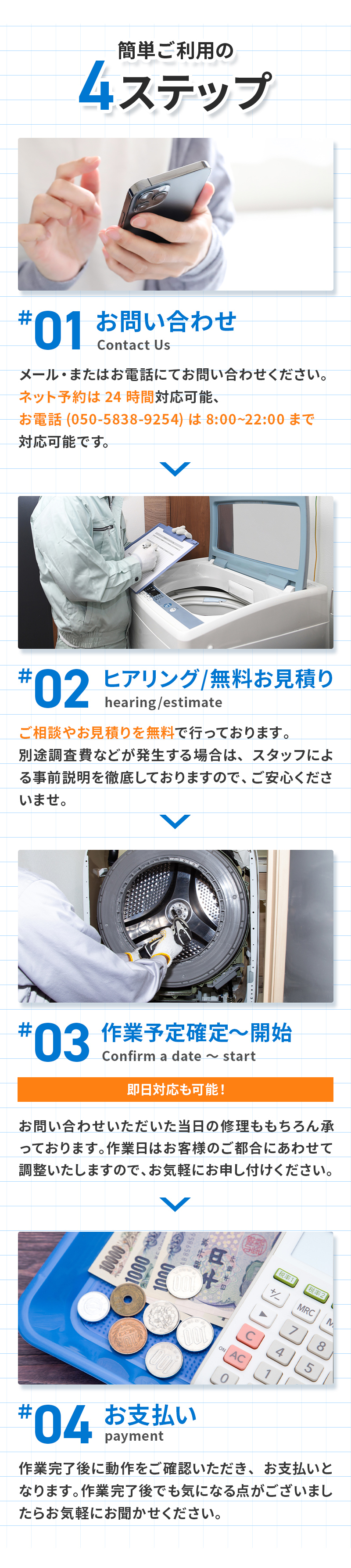 簡単ご利用の4ステップ